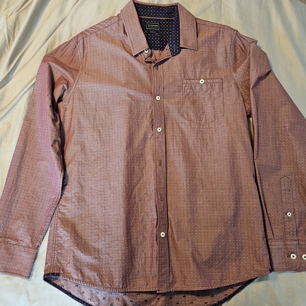 7 Diamonds Pink and Blue Patterned Shirt